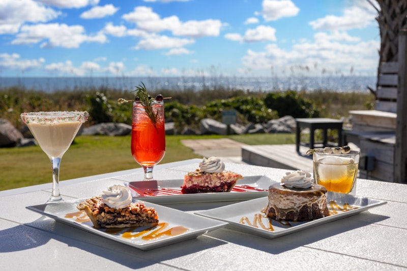 Sea Captain's Holiday Season Cherry Pie, Pecan Pie, and Caramel Toffee Pudding Cake